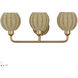 Summervine 3 Light 23.5 inch Antique Gold Leaf Vanity Wall Sconce Wall Light