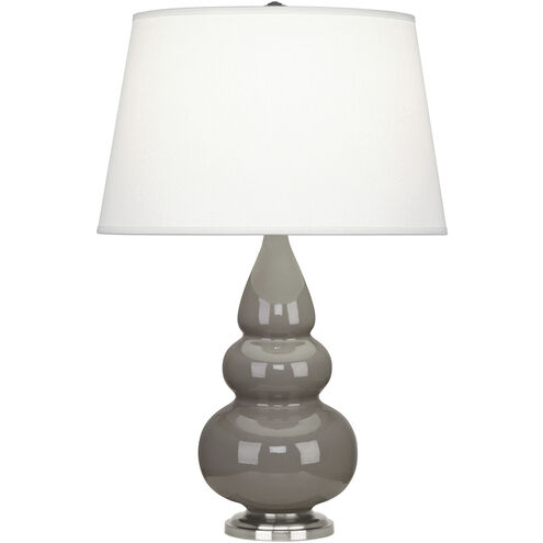 Small Triple Gourd 24.38 inch 150.00 watt Smoky Taupe Accent Lamp Portable Light in Antique Silver