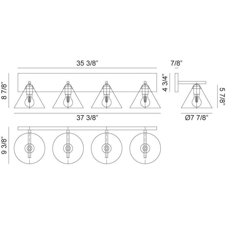 Bliss Wall Sconce Wall Light in Matte Black