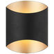 Barola LED 7 inch Matte Black Bath Vanity Light Wall Light