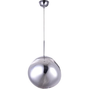 Canada 1 Light 15 inch Chrome Single Pendant Lighting Ceiling Light