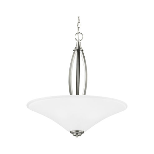 Metcalf 3 Light 22 inch Brushed Nickel Pendant Ceiling Light