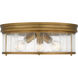 Theodora 3 Light 16 inch Weathered Brass Flush Mount Ceiling Light, Medium