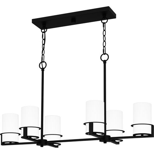 Seymour 6 Light 36 inch Matte Black Island Light Ceiling Light, Medium