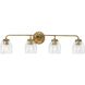 Quillan 4 Light 33.62 inch Gold Ombre Bathroom Vanity Light Wall Light