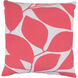 Somerset 22 X 22 inch Bright Pink and Ivory Throw Pillow