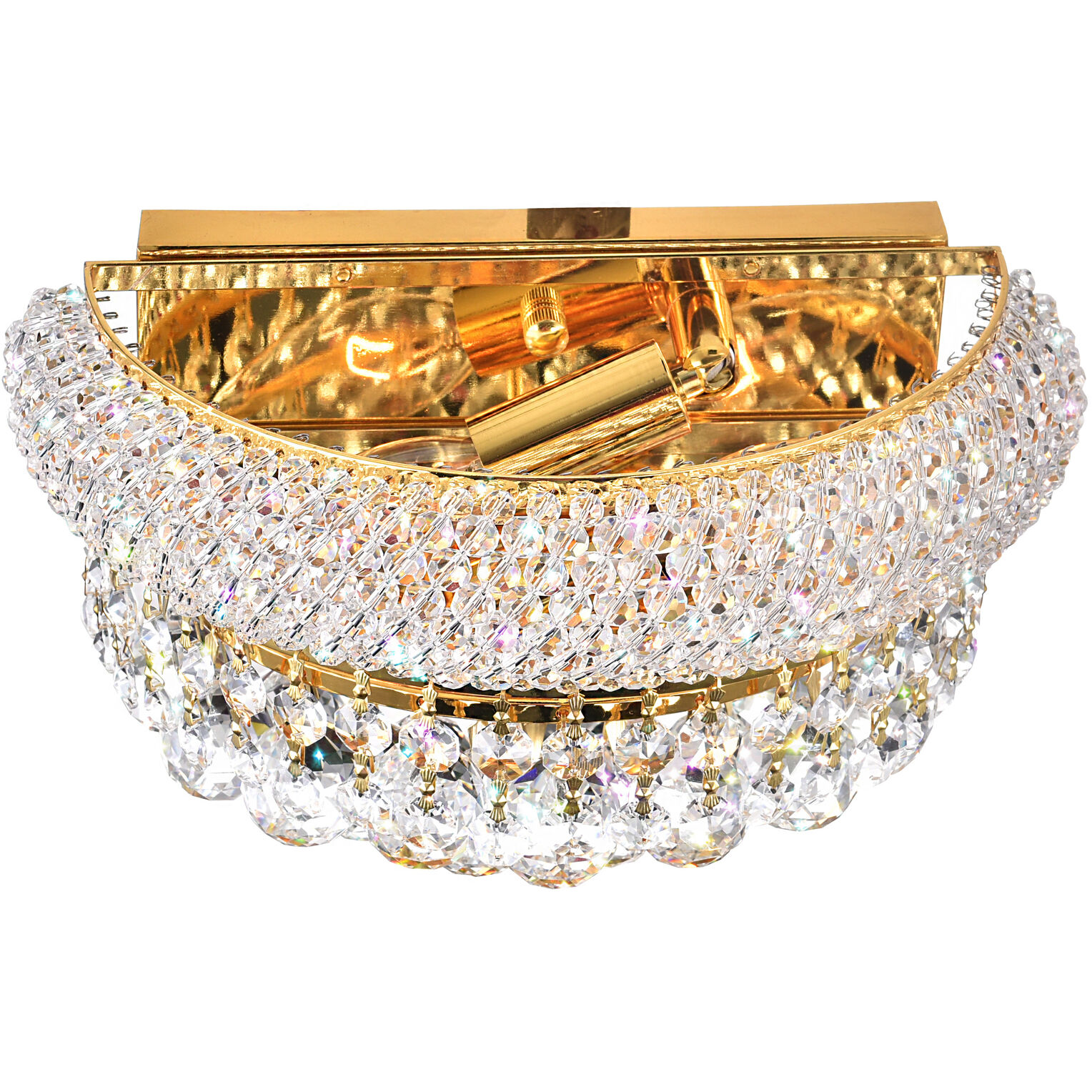 Empire 2 Light 12 inch Gold Wall Light