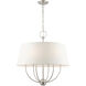 Ridgecrest 6 Light 24 inch Brushed Nickel Pendant Chandelier Ceiling Light