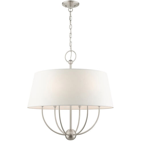 Ridgecrest 6 Light 24 inch Brushed Nickel Pendant Chandelier Ceiling Light