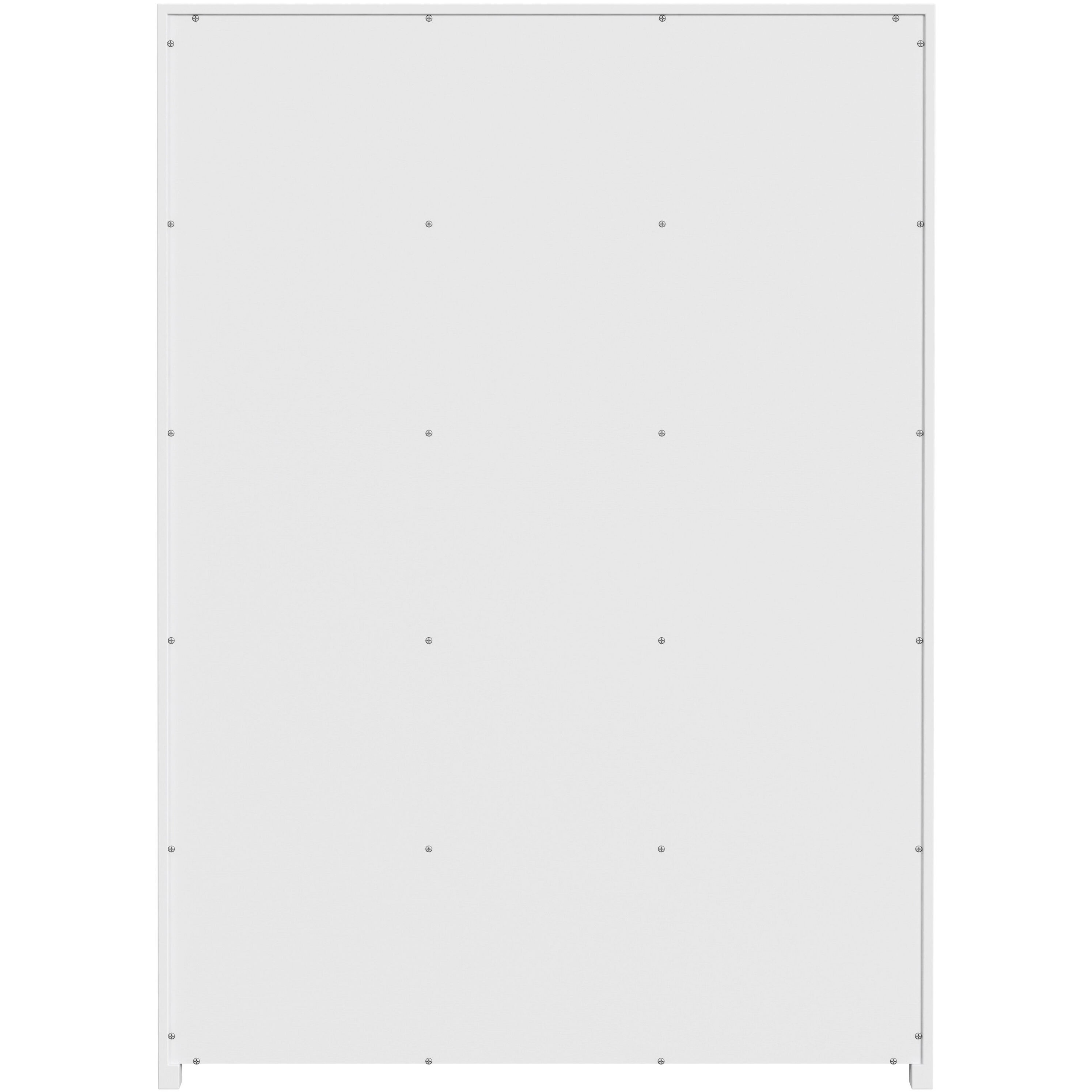 Lark 5 Drawer Dresser in White