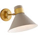 Lane 1 Light 15 inch Taupe/Antique Brass Sconce Wall Light