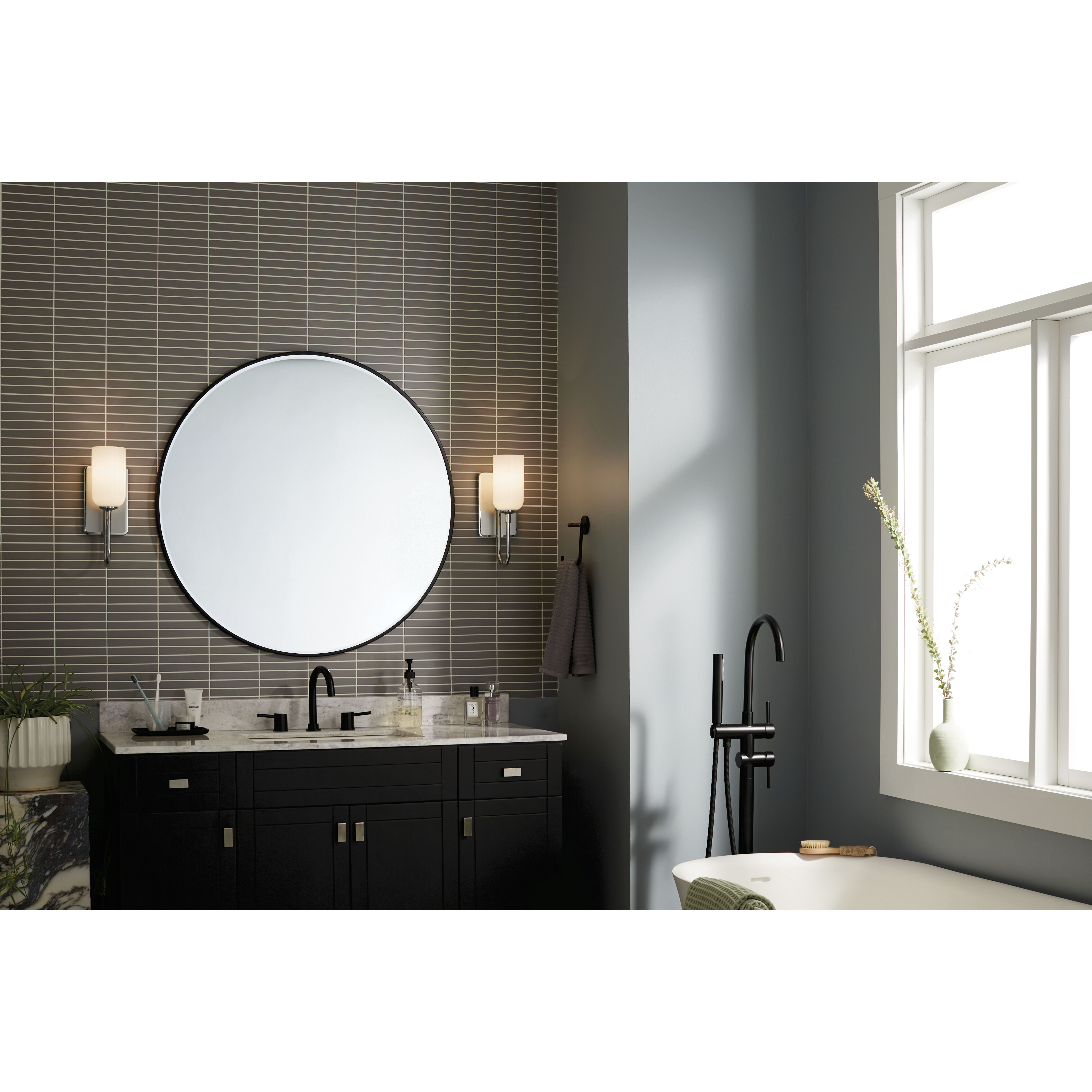 Solia LED 5 inch Polished Nickel with Satin Nickel Wall Sconce Wall Light