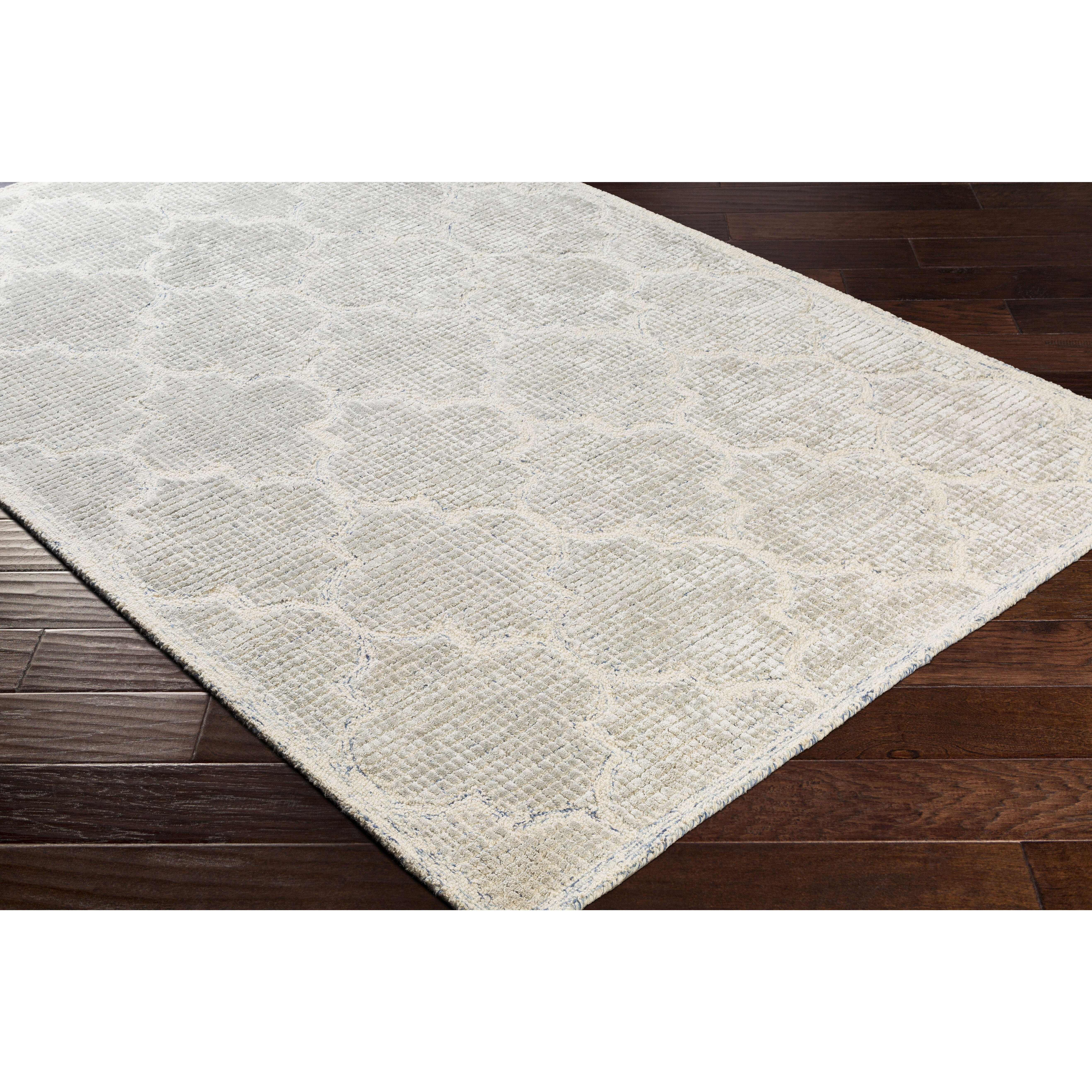 Starlit 108 X 72 inch Light Slate/Blue/Cream Handmade Rug in 6 x 9, Rectangle