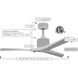 Atlas Mollywood 60 inch Matte White Ceiling Fan, Atlas