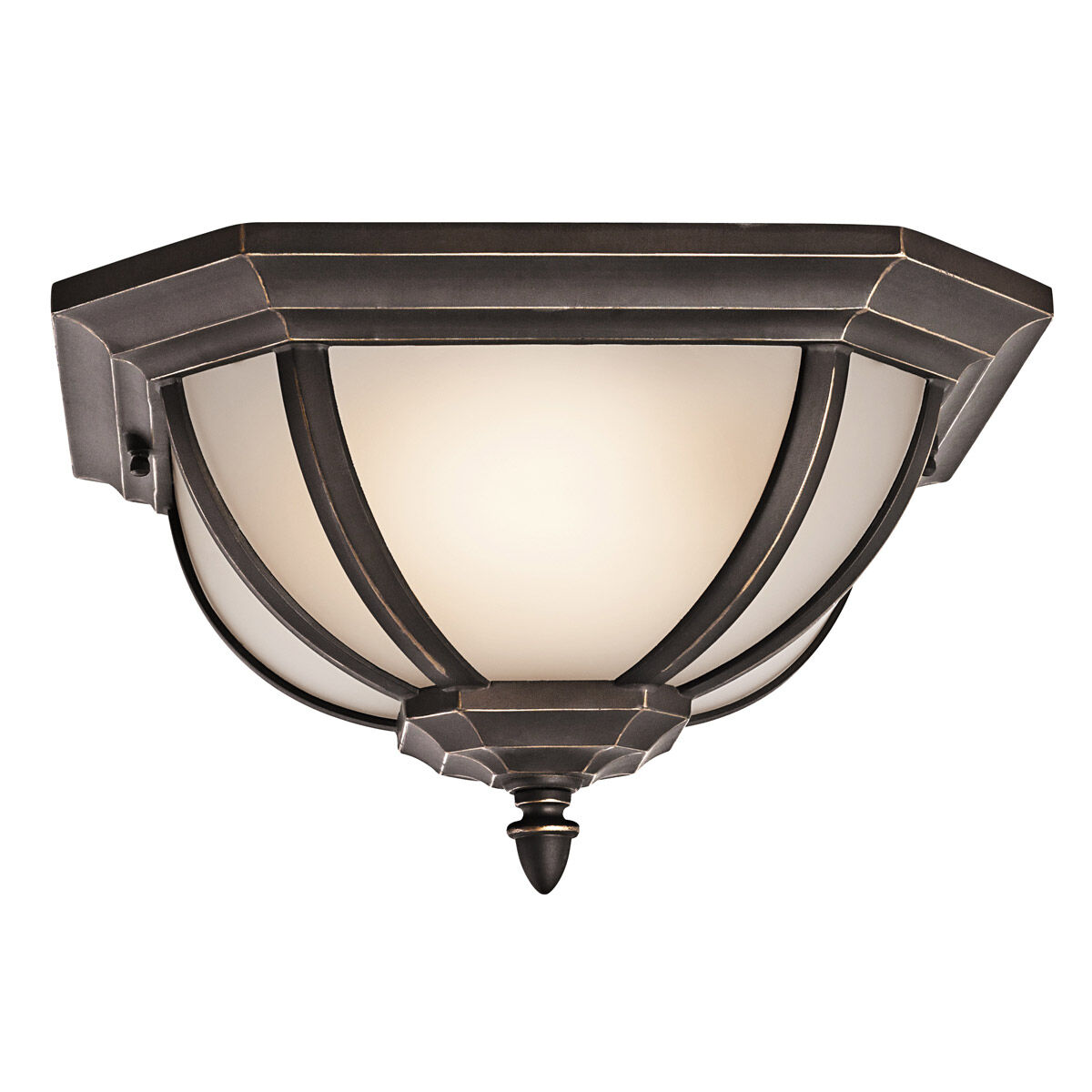 Salisbury 2 Light 14 inch Rubbed Bronze Outdoor Flush & Semi Flush Mt