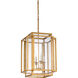 Wildwood 4 Light 17 inch Antique Gold Leaf Chandelier Ceiling Light