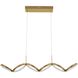 Philo LED 39.75 inch Aged Brass Horizontal Pendant Ceiling Light