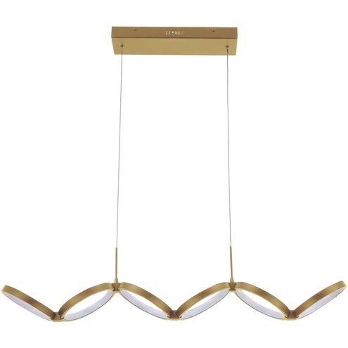 Philo LED 39.75 inch Aged Brass Horizontal Pendant Ceiling Light