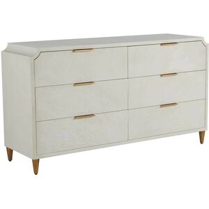 Chiri Cerused White / Stained Gold Chest