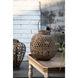 Coconio Wood Lattice 13 inch Brown Lantern