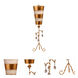 Tivoli 38 inch 60.00 watt Cream And Gold With Teardrop Crystals Table Lamp Portable Light, Flambeau