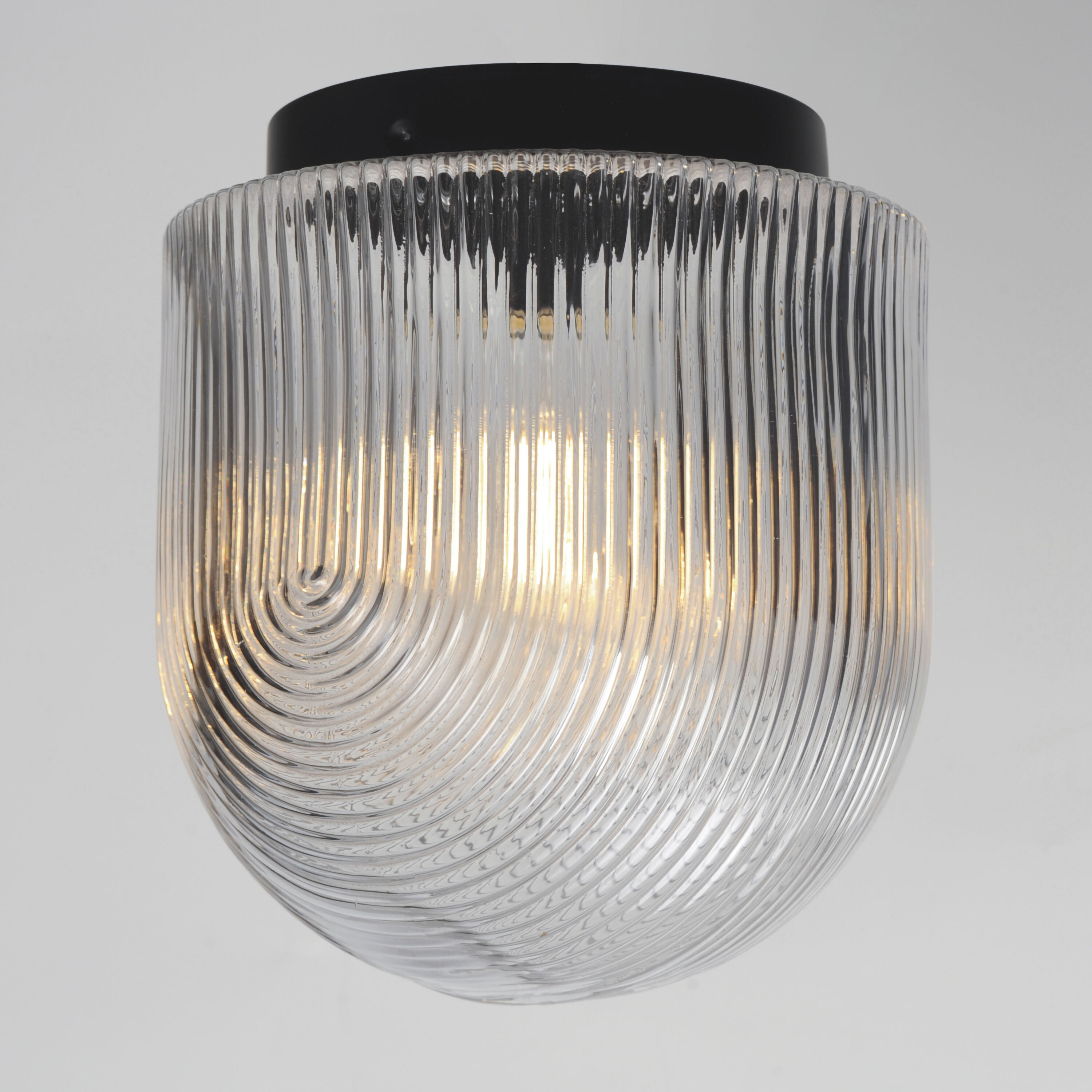 Chateau 1 Light 9 inch Black Flush Mount Ceiling Light