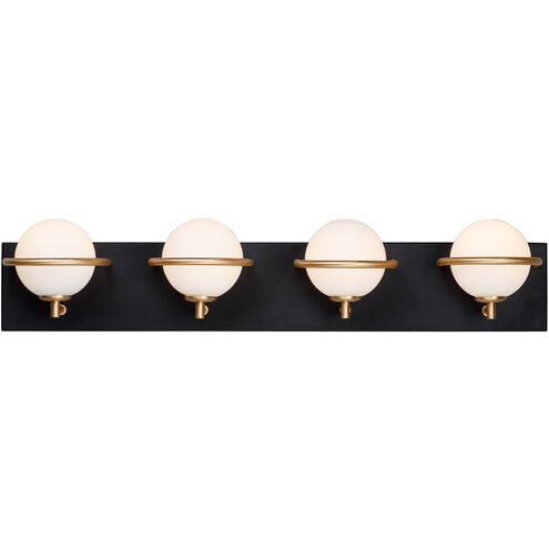 Revolve LED 27 inch Black/Gold Bath Vanity Wall Light