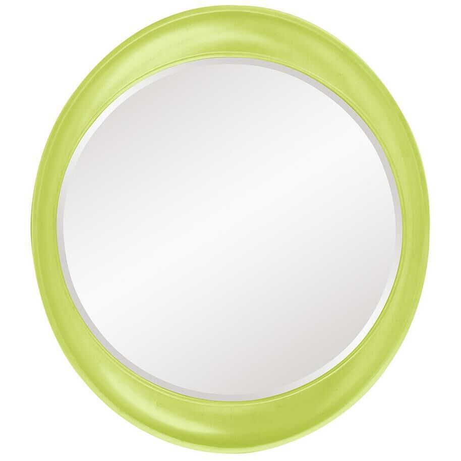 Ellipse 39 X 35 inch Glossy Green Wall Mirror
