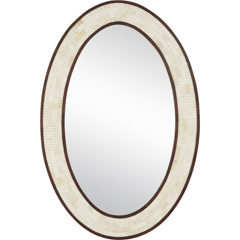 Andar 39 X 26 inch Natural and Dark Walnut with Mirror Mirror