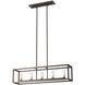 Sambre Linear Ceiling Light in Clear Glass, Multiple Finishes and Graphite