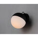 Half Moon LED 7.75 inch Black Wall Sconce Wall Light