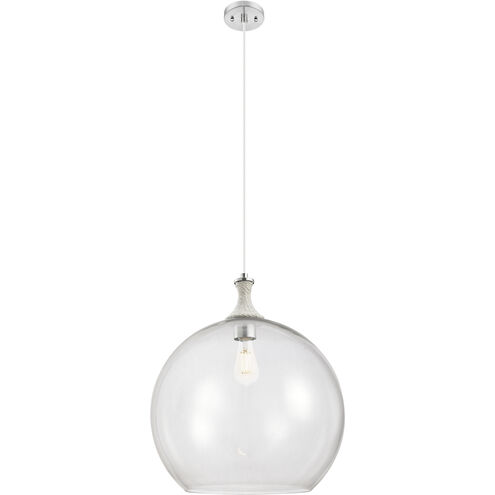 Astor 1 Light 14 inch Satin Nickel Pendant Ceiling Light in Clear Glass