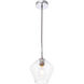 Rochester 1 Light 8 inch Chrome Pendant Ceiling Light