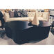 Island 68 X 43 inch Matte Black Coffee Table