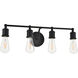 Serif 4 Light 22 inch Black Wall Sconce Wall Light