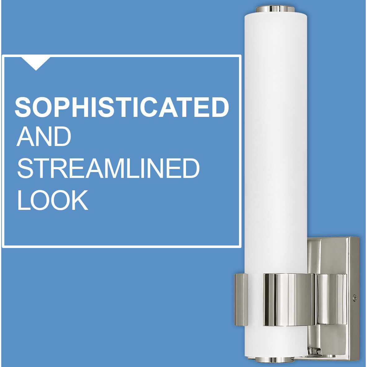 Aiden LED 23 inch Polished Nickel Vanity Light Wall Light, Vertical