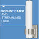 Aiden LED 23 inch Polished Nickel Vanity Light Wall Light, Vertical
