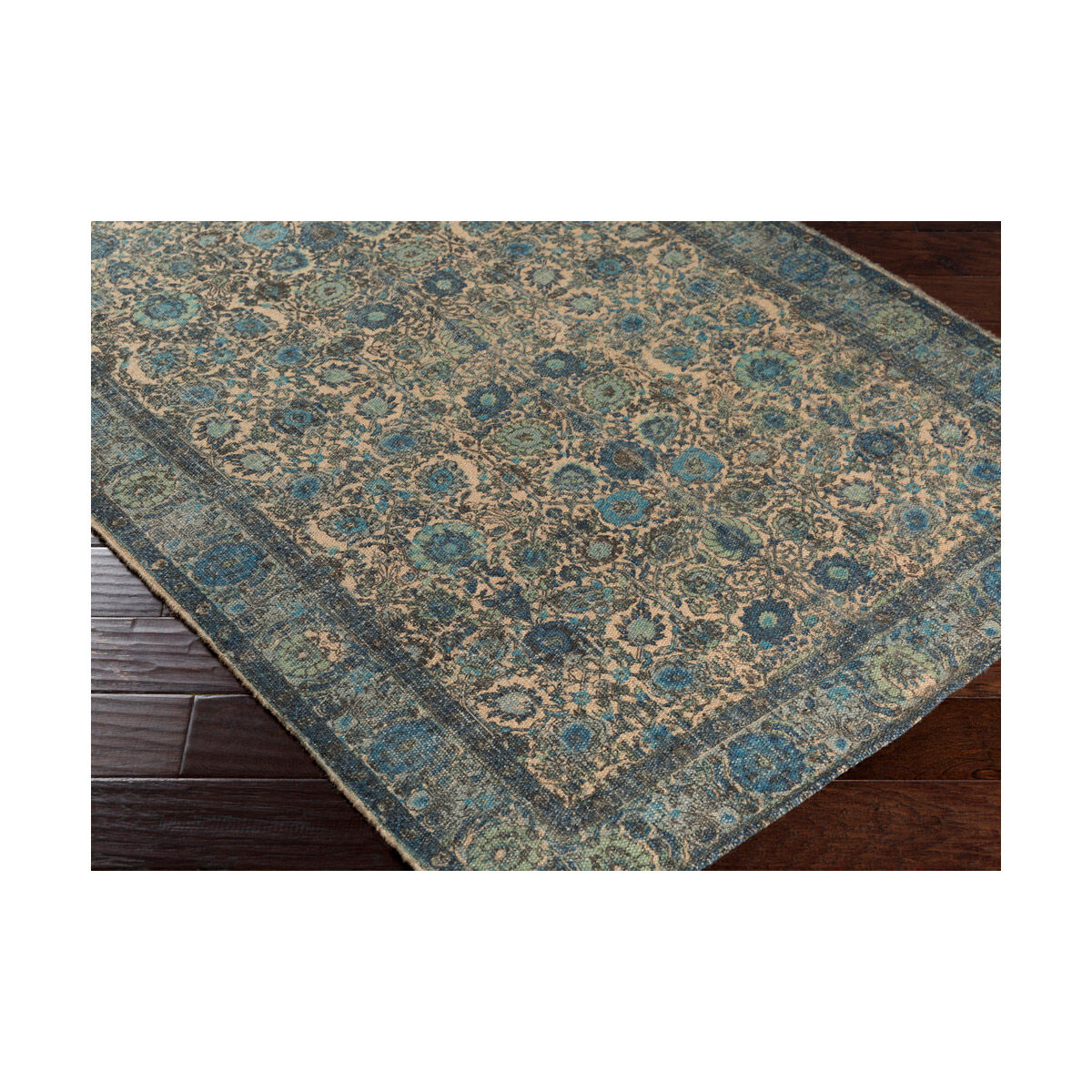 Shadi 36 X 24 inch Neutral and Black Area Rug, Jute, Cotton, and Polyester