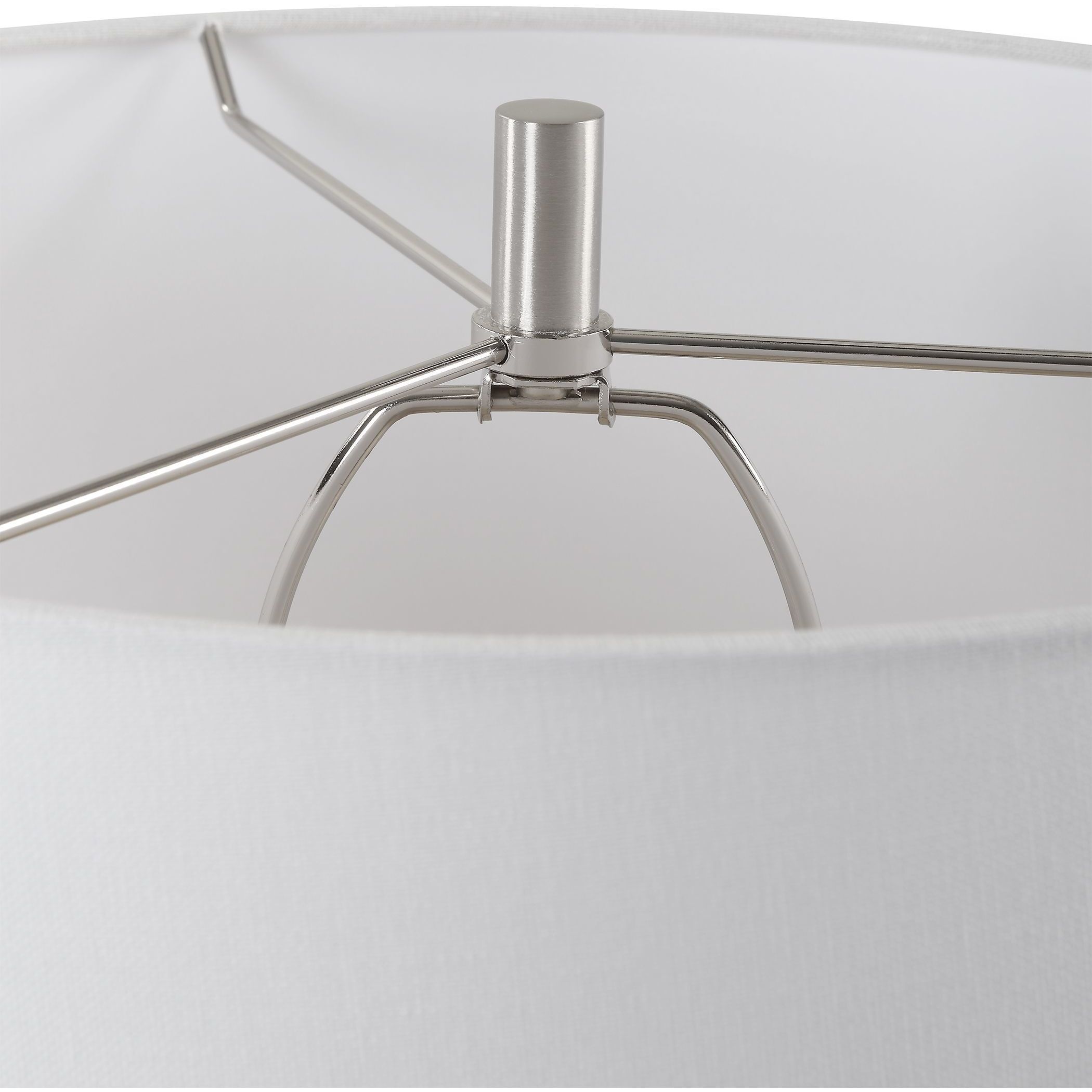 Florero 32 inch 150.00 watt Pale Yellow Crackled Glaze and Brushed Nickel Table Lamp Portable Light