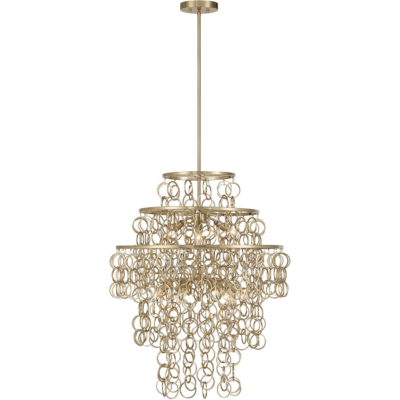 Sententas 9 Light 28 inch Noble Brass Pendant Ceiling Light