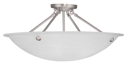 Oasis 4 Light 24 inch Brushed Nickel Semi-Flush Mount Ceiling Light