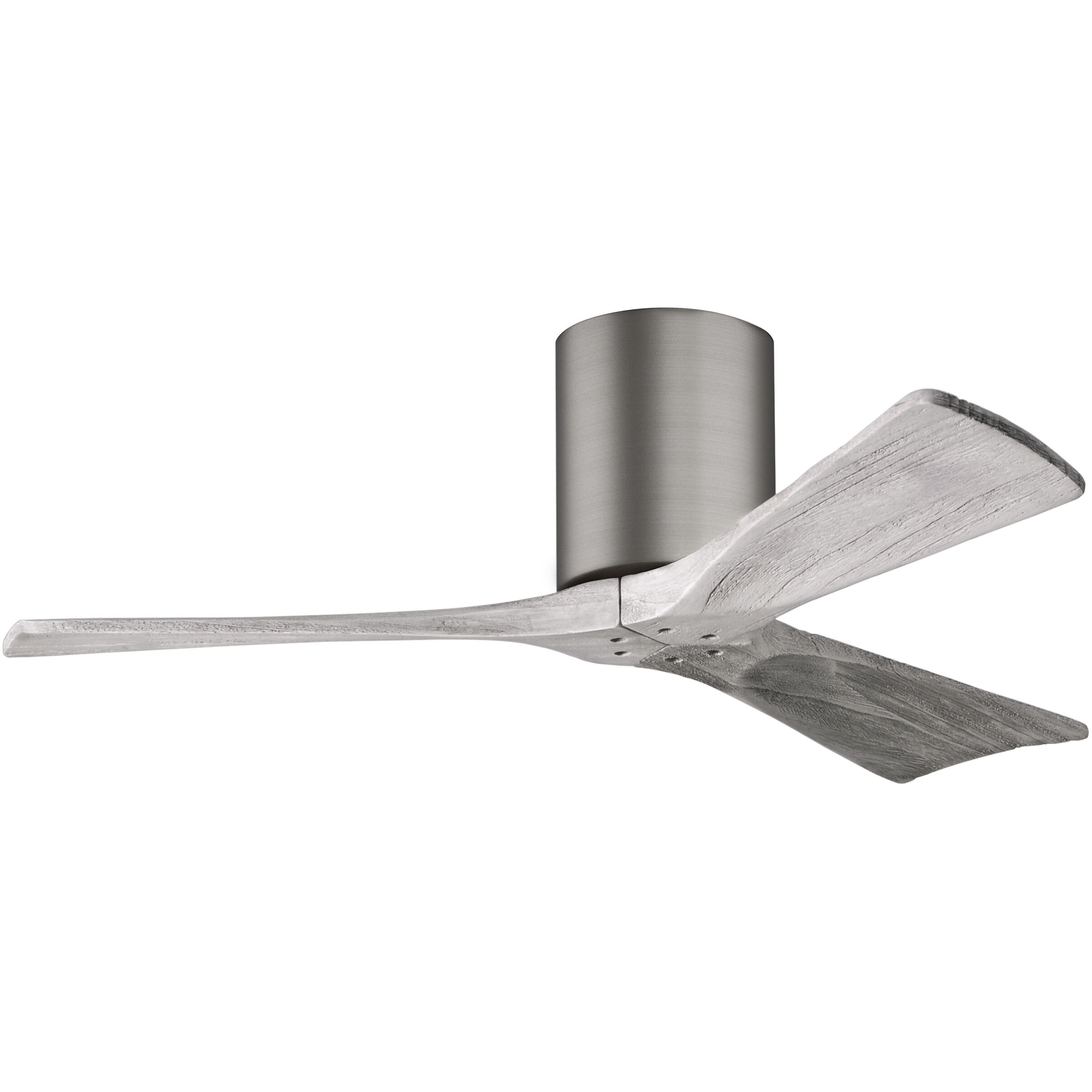 Atlas Irene-3H 42 inch Brushed Pewter with Barn Wood Tone Blades Flush Mount Paddle Fan, Flush Mounted
