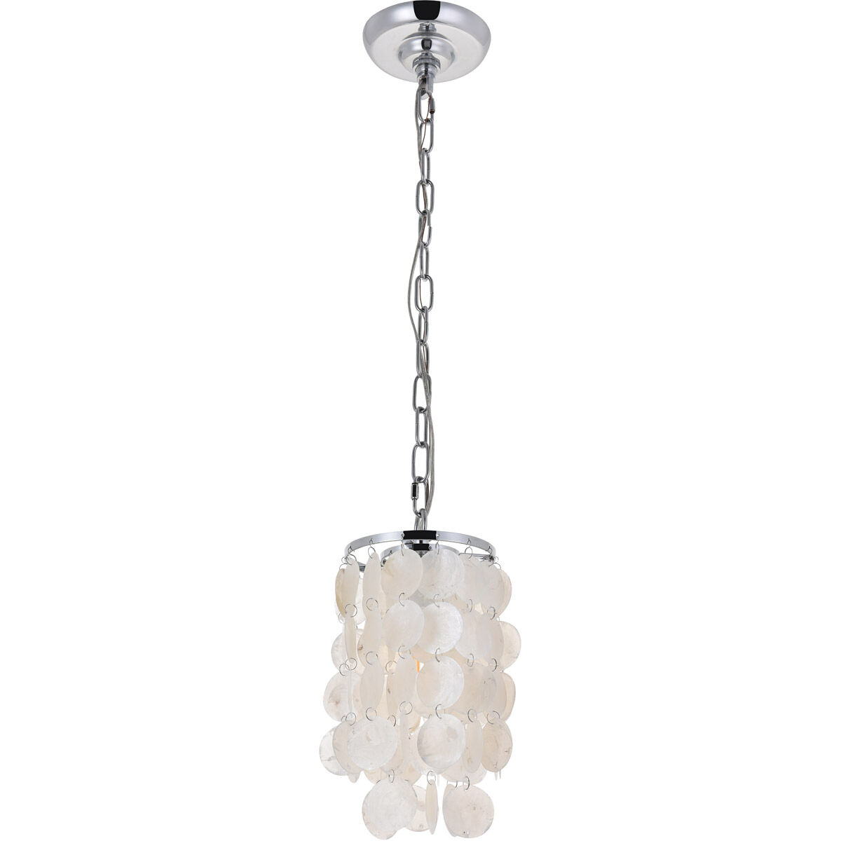 Selene 1 Light 6 inch Chrome Pendant Ceiling Light