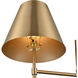 Otus 64 inch 60.00 watt Aged Brass Floor Lamp Portable Light
