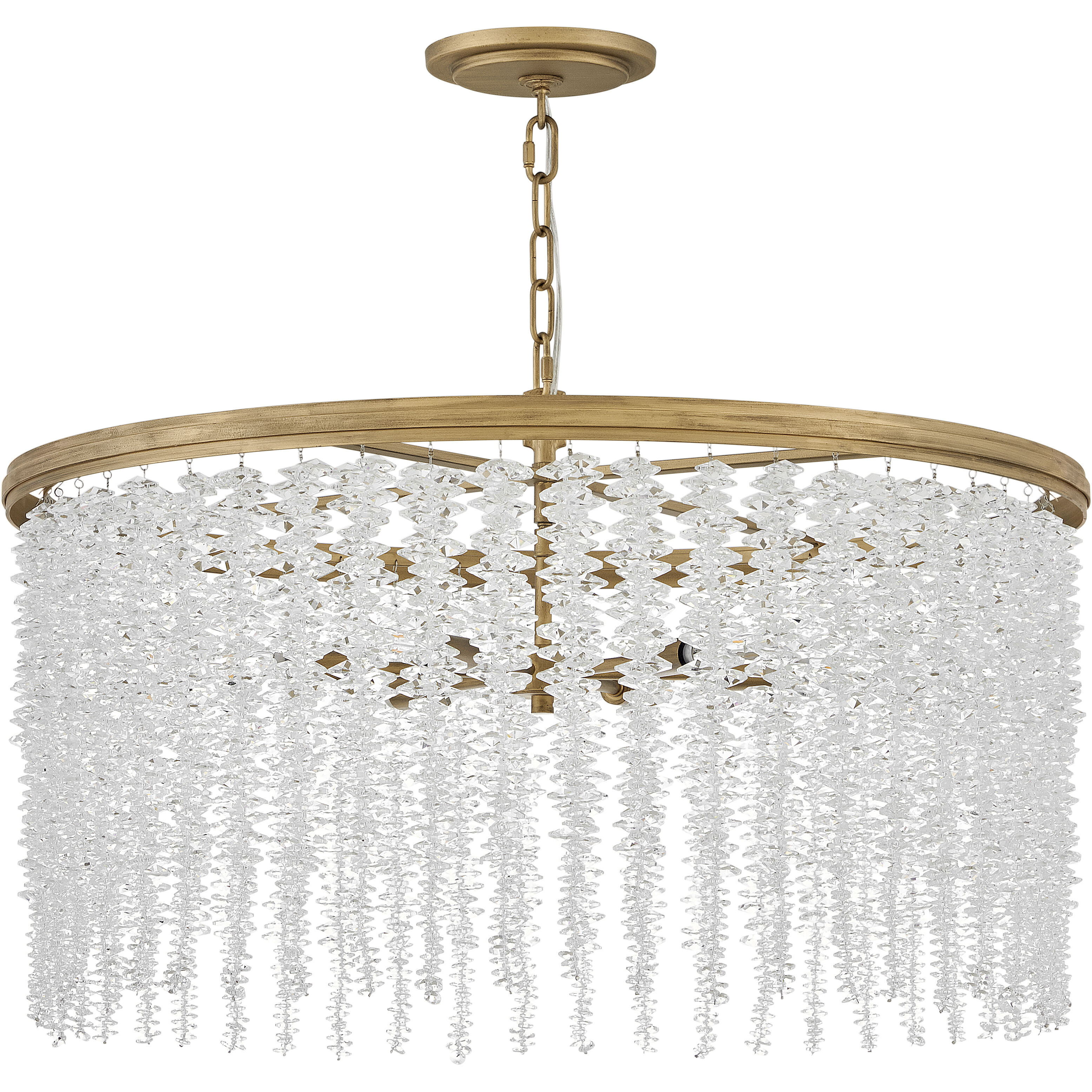 Rubina 6 Light 30 inch Burnished Gold Chandelier Ceiling Light