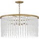 Rubina 6 Light 30 inch Burnished Gold Chandelier Ceiling Light