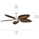 Nani 56 inch Matte White with Ivory with Walnut Blades Ceiling Fan