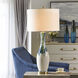 Cameron 35.5 inch 60.00 watt White and Blue and Green Table Lamp Portable Light