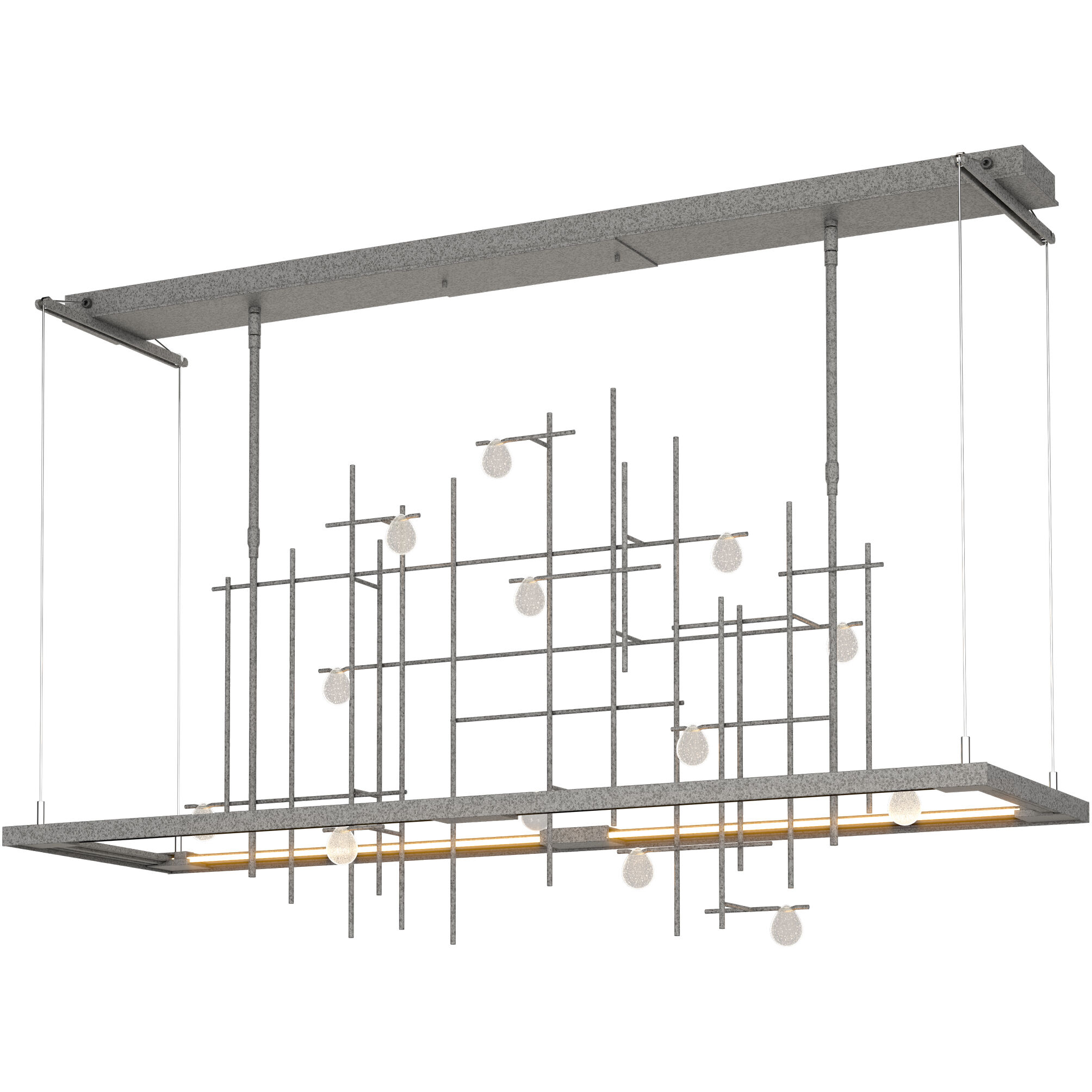 Spring LED 53.4 inch Natural Iron Pendant Ceiling Light