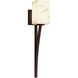 Lumenaria Wall Sconce Wall Light in Dark Bronze, Square with Flat Rim, Incandescent